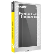 Accezz Premium Leather Slim Book Case voor Apple iPhone 12 (Pro) Zwart