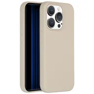 Accezz Liquid Silicone Backcover voor iPhone 15 Pro Beige