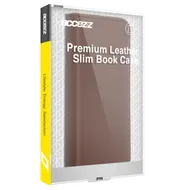 Accezz Premium Leather Slim Book Case voor Apple iPhone 13 Pro Bruin
