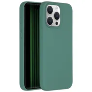 Accezz Liquid Silicone Backcover iPhone 15 Pro Max Donkergroen