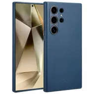 Accezz MagSafe Leather Backcover Samsung Galaxy S24 Ultra Blauw
