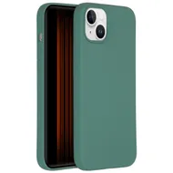Accezz Liquid Silicone Backcover iPhone 15 Plus Donkergroen