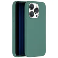 Accezz Liquid Silicone Backcover iPhone 15 Pro Donkergroen