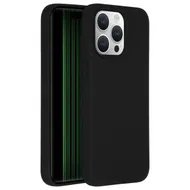 Accezz Liquid Silicone Backcover met MagSafe iPhone 15 Pro Max Zwart