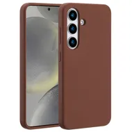 Accezz Liquid Silicone Backcover met MagSafe voor Samsung Galaxy S25 Donkerbruin