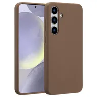 Accezz Liquid Silicone Backcover met MagSafe voor Samsung Galaxy S25 Plus Lichtbruin