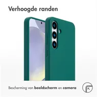 Accezz Liquid Silicone Backcover met MagSafe voor Samsung Galaxy S25 Plus Donkergroen