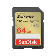 SanDisk SDXC Extreme 64GB 170/80 mb/s - V30 - Rescue Pro DL 1Y