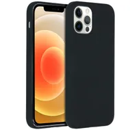 Accezz Liquid Silicone Backcover iPhone 12 Pro Max Zwart