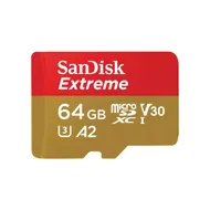SanDisk MicroSDXC Extreme 64GB 170/80 mb/s - A2 - V30 - SDA - Rescue Pro DL 1Y