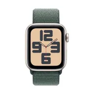 Apple Watch SE GPS 40mm Aluminium Case met Lake Green Sport Loop Starlight