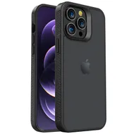 Accezz Rugged Frosted Backcover iPhone 14 Pro Max Zwart