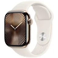 Apple Watch Series 10 GPS + Cellular 42mm Titanium Case met Sport Band - M/L Goud