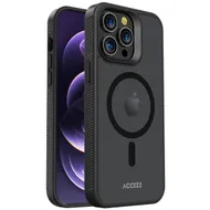Accezz Rugged Frosted Backcover met MagSafe iPhone 14 Pro Max Zwart