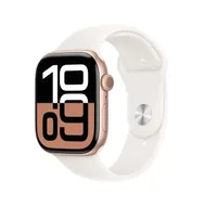 Apple Watch Series 10 GPS + Cellular 46mm Aluminium Case met Light Blush Sport Band - S/M Roze