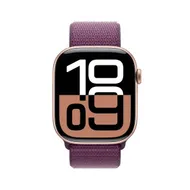 Apple Watch Series 10 GPS + Cellular 46mm Aluminium Case met Plum Sport Loop Roze