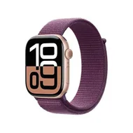 Apple Watch Series 10 GPS 42mm Aluminium Case met Plum Sport Loop Roze