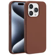 Accezz Liquid Silicone Backcover met MagSafe voor Apple iPhone 15 Pro Bruin