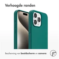 Accezz Liquid Silicone Backcover met MagSafe voor Apple iPhone 15 Pro Max Donkergroen