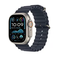 Apple Watch Ultra 2 GPS + Cellular 49mm Titanium Case met Navy Ocean Band Beige