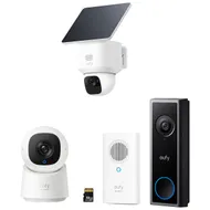 Eufy Bundle SoloCam E30 + Indoor Cam C220 + Doorbell C30 met SD-kaart +Chime