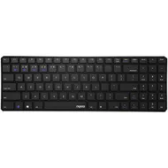 Rapoo Draadloos multimedia toetsenbord Ultra-Slim E9100M QWERTY Zwart