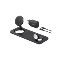 Anker MagGo Magnetic Wireless Charger 15W 3-in-1 Pad EU Plug Zwart