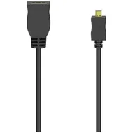 Hama HDMI-kabeladapter, type D (Micro) - type A koppeling, ethernet, verguld