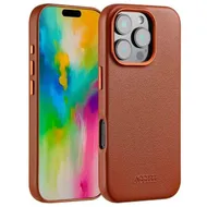 Accezz MagSafe Leather Backcover voor iPhone 16 Pro Bruin