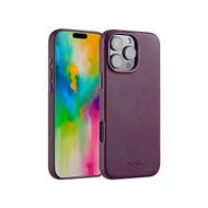 Accezz MagSafe Leather Backcover voor iPhone 16 Pro Max Paars
