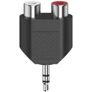 Hama Korte audio-adapter, 3,5-mm-jack-stekker stereo - 2x cinch-koppeling