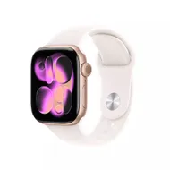 Apple Watch Series 11 GPS + Cellular 42mm Rose Gold Aluminium Case met Light Blush Sport Band - S/M Rose/goud