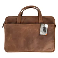 Accezz Leather Laptoptas 16 inch Bruin
