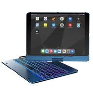 Accezz 360 Slim Keyboard Bookcase iPad 9(2021)10.2 inch/iPad 8(2020)10.2 inch/iPad 7(2019)10.2 inch Donkerblauw
