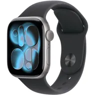 Apple Watch Series 11 GPS + Cellular 42mm Space Grey Aluminium Case met Black Sport Band - S/M Spacegrijs