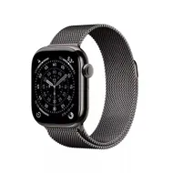 Apple Watch Series 11 GPS + Cellular 42mm Slate Titanium Case met Slate Milanese Loop Titanium