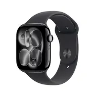 Apple Watch Series 11 GPS + Cellular 46mm Jet Black Aluminium Case met Black Sport Band - M/L Zwart