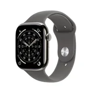 Apple Watch Series 11 GPS + Cellular 46mm Natural Titanium Case met Stone Grey Sport Band - S/M Titanium