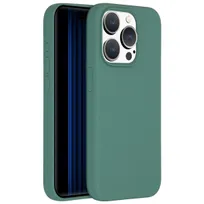 Accezz Liquid Silicone Backcover iPhone 15 Pro Donkergroen