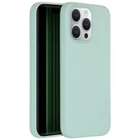 Accezz Liquid Silicone Backcover met MagSafe iPhone 15 Pro Max Lichtblauw