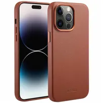 Accezz MagSafe Leather Backcover iPhone 14 Pro Max Bruin