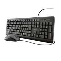 Trust Primo Bedraad toetsenbord en muisset Zwart