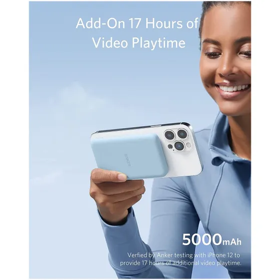 Anker PowerWave Mag-Go 2-in-1 Stand Blauw