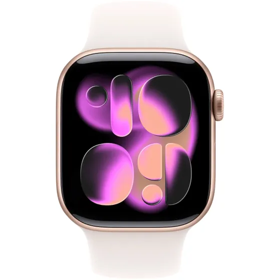 Apple Watch Series 11 GPS 42mm Rose Gold Aluminium Case met Light Blush Sport Band - S/M Rose/goud