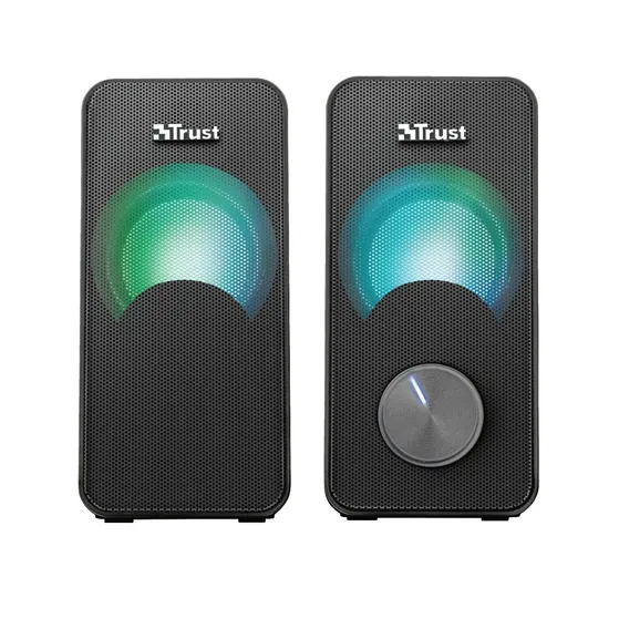 Trust Arys Compact RGB LED 2.0 speaker set Zwart