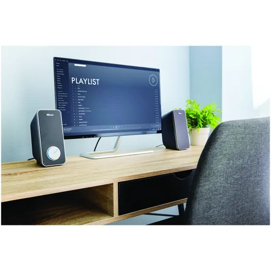 Trust Arys Compact RGB LED 2.0 speaker set Zwart