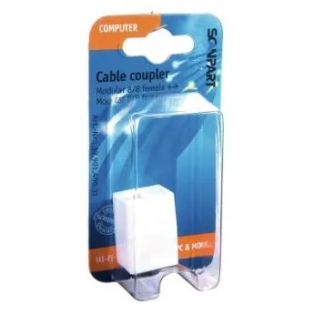 Scanpart koppelstuk netwerkkabel (UTP) 8/8 wit