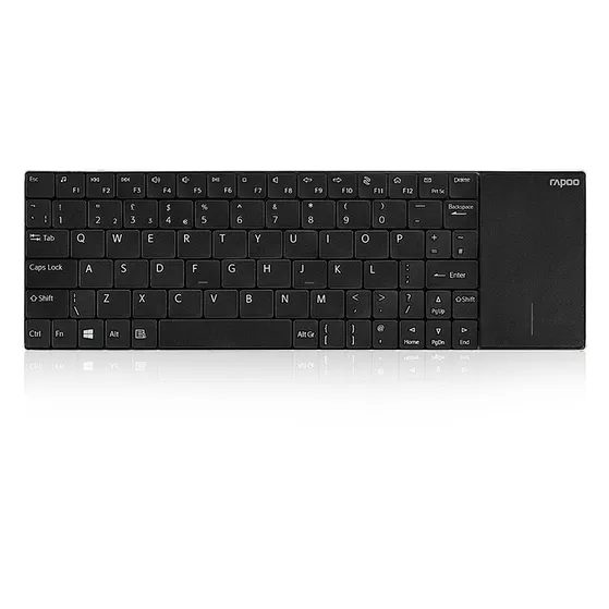 Rapoo E2710 Draadloos multimedia toetsenbord met touchpad Zwart