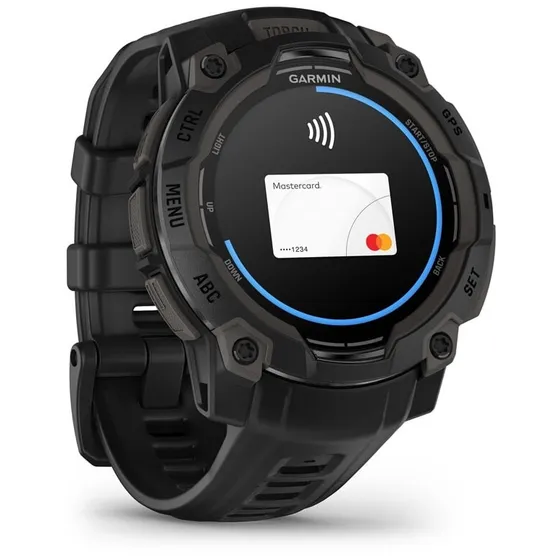 Garmin Instinct 3,45mm,AMOLED,Black Bezel with Black Band Zwart