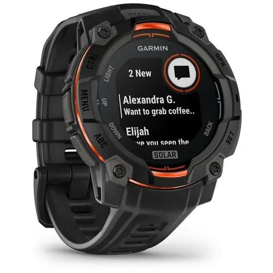 Garmin Instinct 3,45mm,Solar,Black Bezel with Black Band Zwart